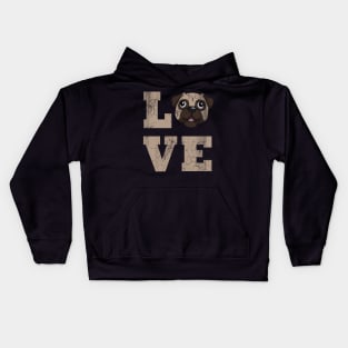 Pug Dog Love Pet Cute Funny Kids Hoodie